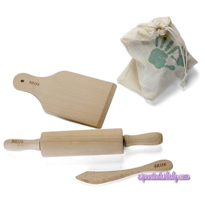 Set herramientas madera para moldear arcilla Ailefo
