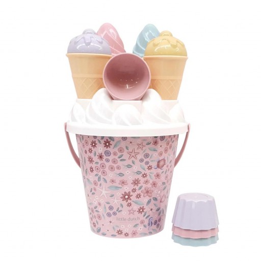 Set de cubo de helados Little Dutch Ocean Dreams Rosa