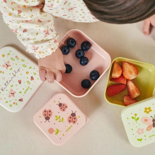 Snackbox-3 Butterfly de Miniland – Set de 3 recipientes infantiles para snacks [4]