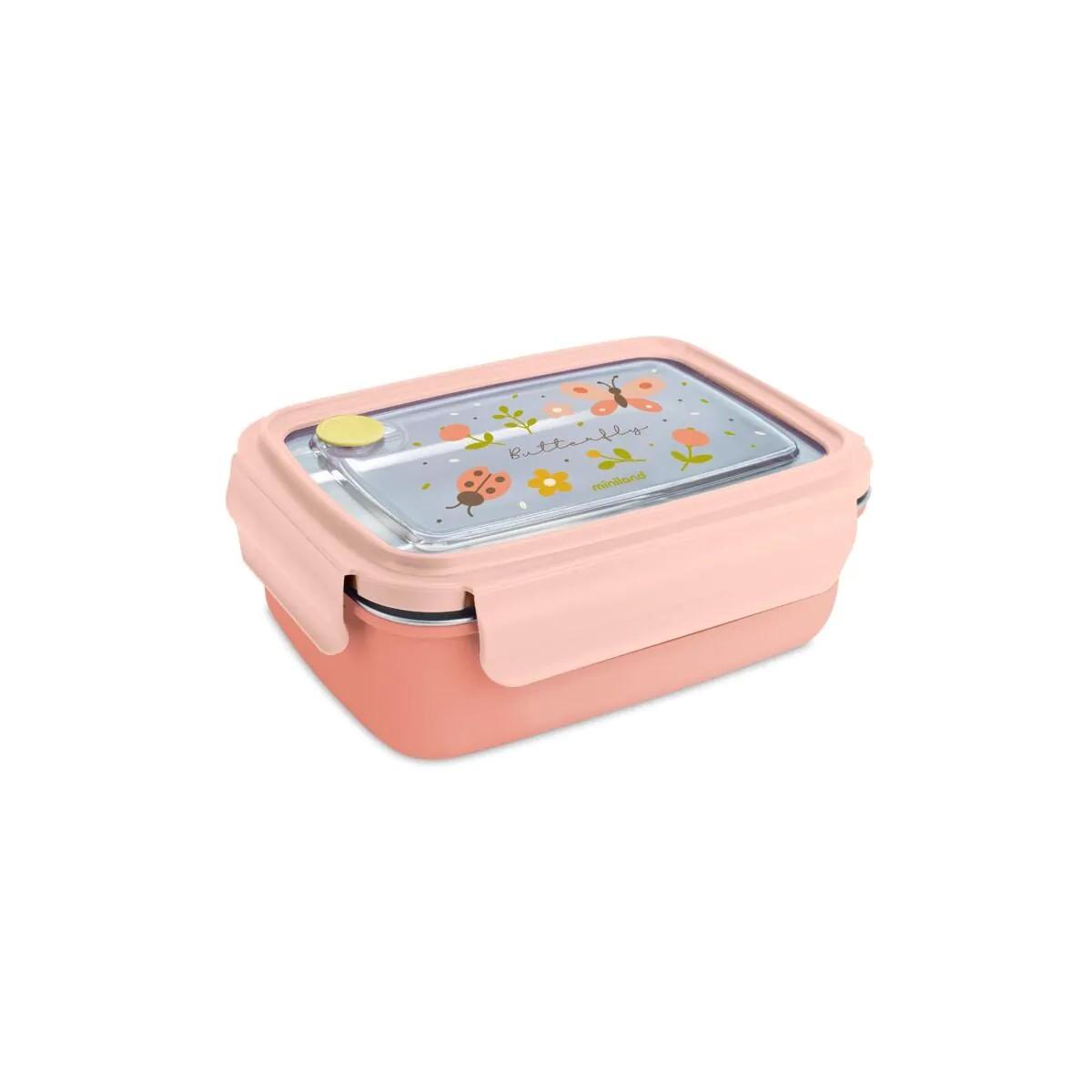 Steel Lunchbox Butterfly de Miniland – Lunchbox infantil de acero inoxidable 800 ml