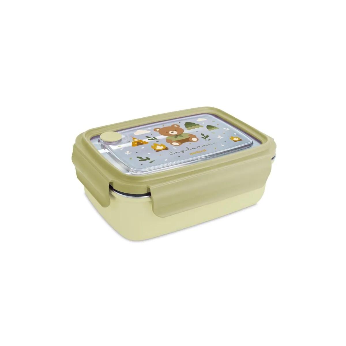 Steel Lunchbox Explorer de Miniland – Lunchbox infantil de acero inoxidable 800 ml