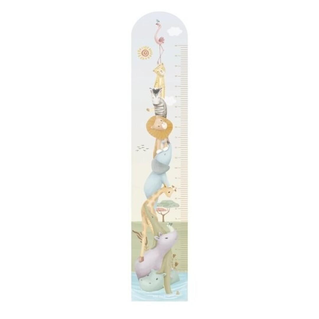 Medidor Infantil de Pared Safari – 27,5 × 142 cm