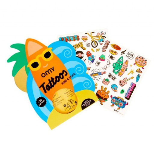 ​Tatuajes Temporales OMY Mod. Surf & Skate – 50 Unidades