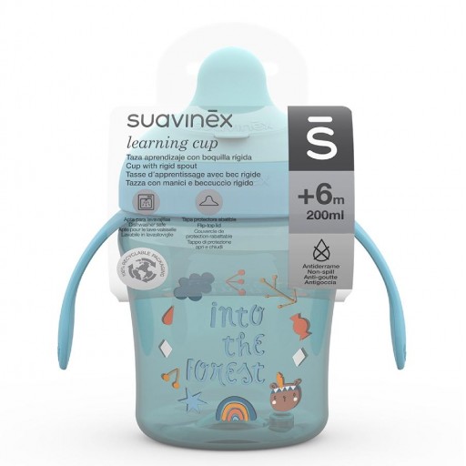 Suavinex taza aprendizaje +6M 200ml forest azul [1]