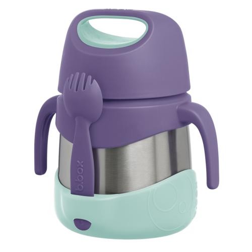 Termo con cuchara-tenedor 335 ml – Lilac Pop (B.box)