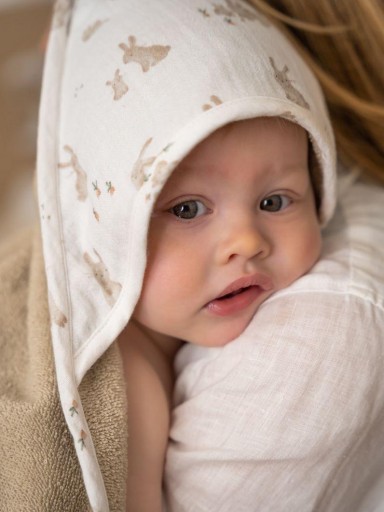 Capa de Baño con Capucha de Muselina – 100 x 100 cm – Little Dutch [1]