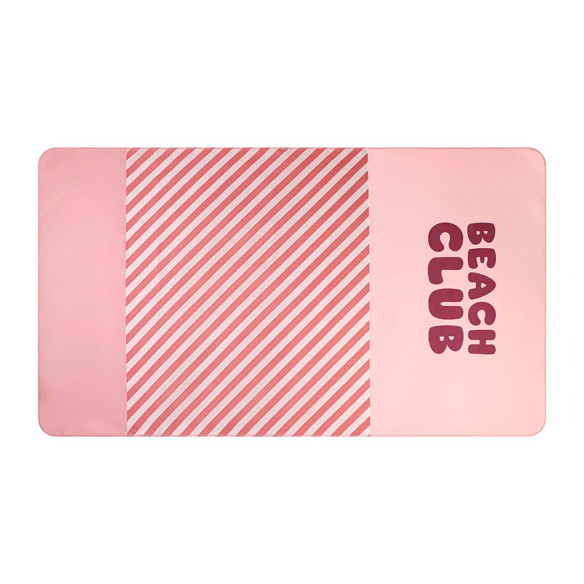 Toalla de Microfibra Monnëka Mod. Stripes Bloom & Blush