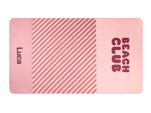 ​Toalla de Microfibra Monnëka Mod. Stripes Bloom & Blush [3]