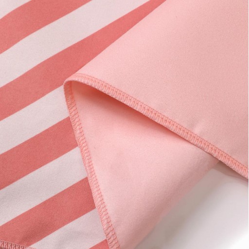 ​Toalla de Microfibra Monnëka Mod. Stripes Bloom & Blush [5]