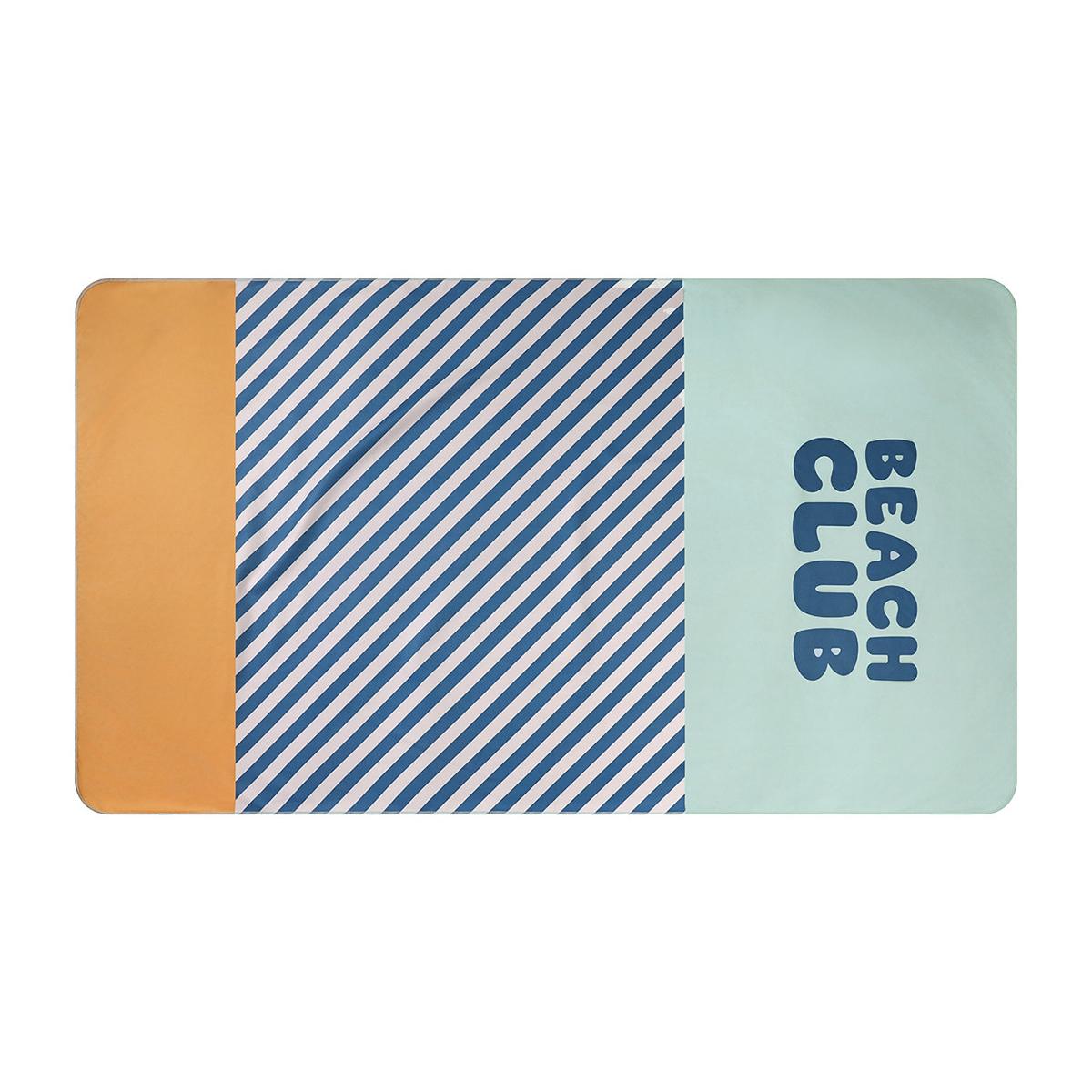 Toalla Playa Microfibra Stripes Blues & Beyond Personalizable Monnëka