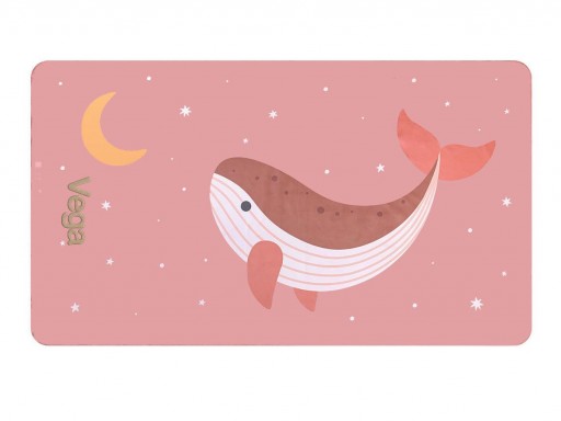 Toalla Playa Microfibra Whale Pink Personalizable Monnëka [3]