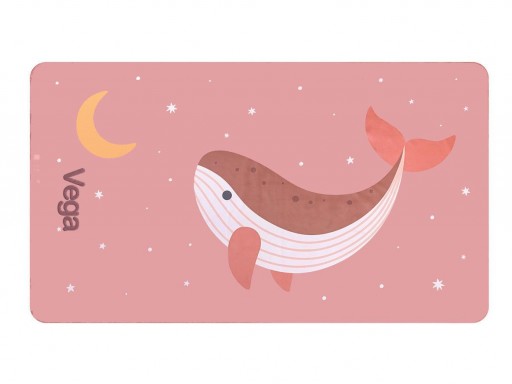 Toalla Playa Microfibra Whale Pink Personalizable Monnëka [2]