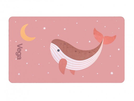 Toalla Playa Microfibra Whale Pink Personalizable Monnëka [1]