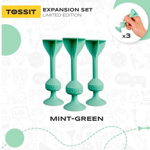 Set de 3 Dardos de Silicona con Ventosa Mint Green TOSSIT [1]
