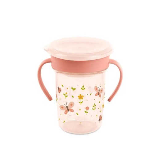Sippy Cup 360 Butterfly de Miniland – Vaso de aprendizaje 360º antiderrame 270 ml [0]