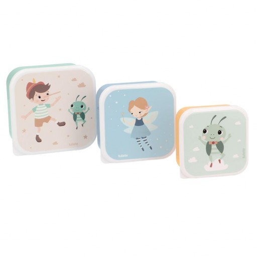 3 Cajas Almuerzo mod. The Wooden Boy - Tutete