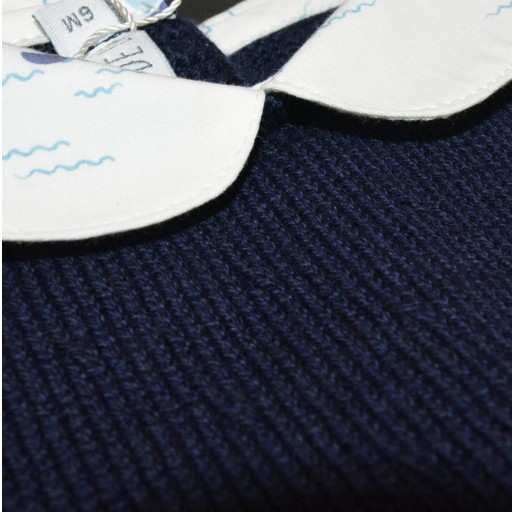 Pelele bebé punto marino con cuello bebé – Paloma de la O [2]