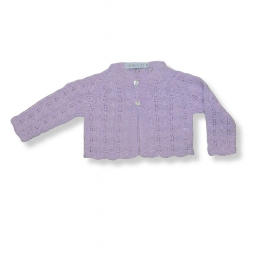 Chaqueta torera bebé punto lila – Paloma de la O