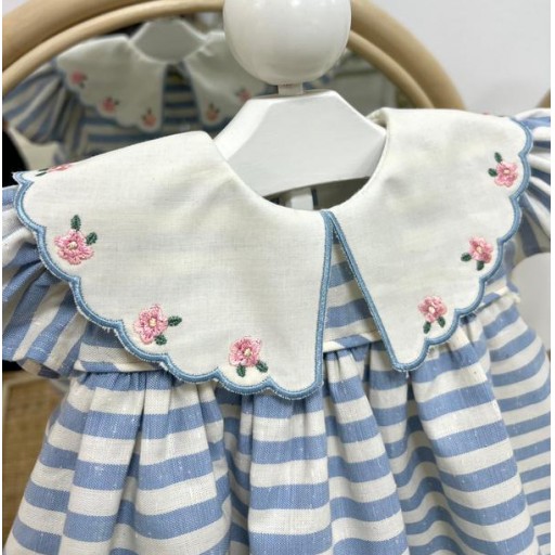 ​Vestido bebé rayas azul con braguita – Maesu [2]