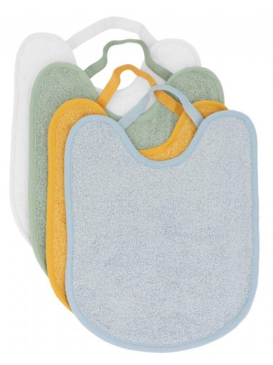 Pack 4 Baberos Rizo Blue/Mustard/Sage/Ivory