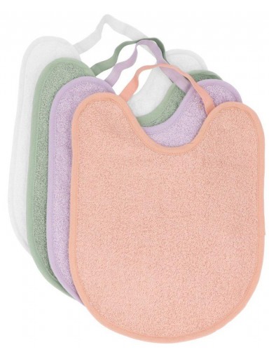 Pack 4 Baberos Rizo Rosa/Malva/Sage/Ivory