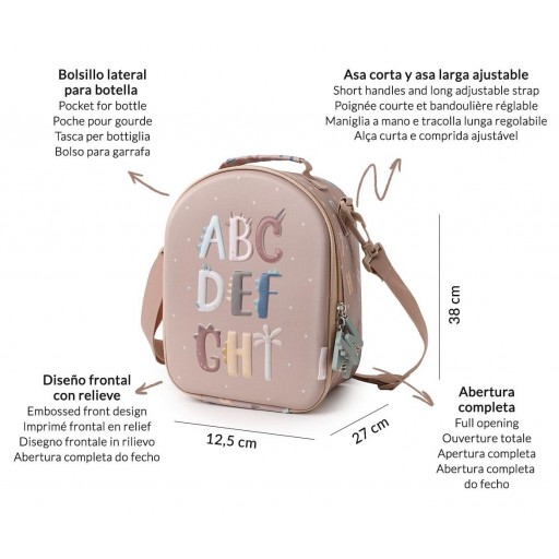 Bolsa Merienda Térmica 3D Funny Letters Personalizable [1]