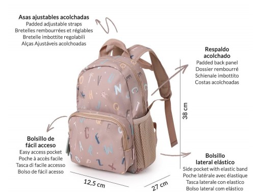 Mochila Infantil Funny Letters Personalizable [1]