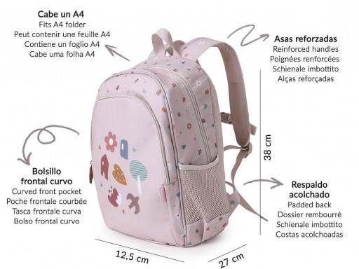 Mochila Mediana Geometric Nature + Llavero Personalizable [2]