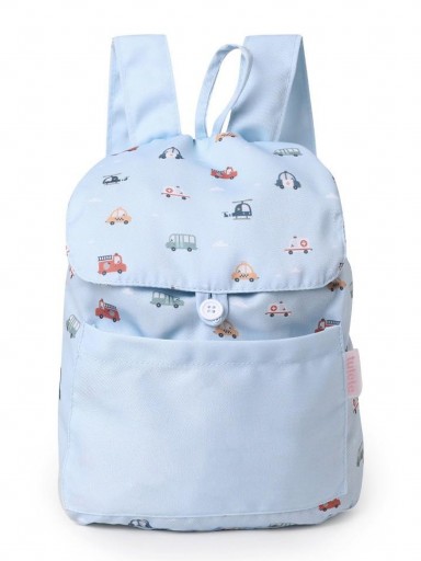 Mochila Pequeña Tela City Cars Personalizable