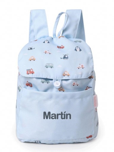 Mochila Pequeña Tela City Cars Personalizable [2]