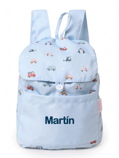 Mochila Pequeña Tela City Cars Personalizable [3]
