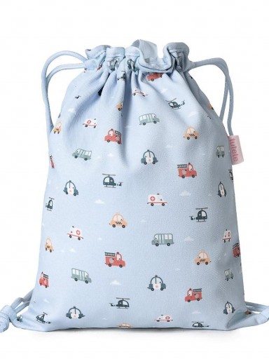 Mochila Saco Tela City Cars Personalizable
