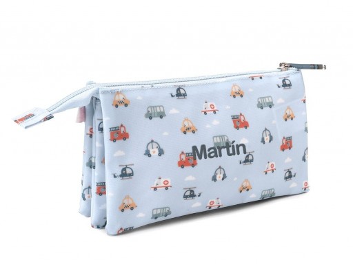 Estuche 3 Compartimentos City Cars Personalizable [1]