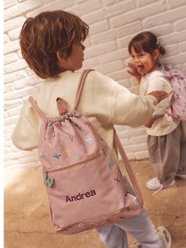 Mochila Saco Impermeable Funny Letters Personalizable [1]