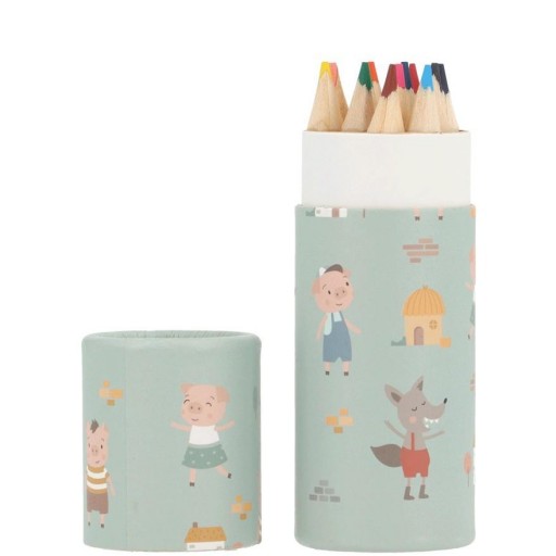 Tubo 12 Lápices The Three Little Pigs