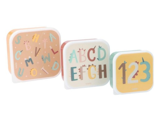 3 Cajas Almuerzo Funny Letters