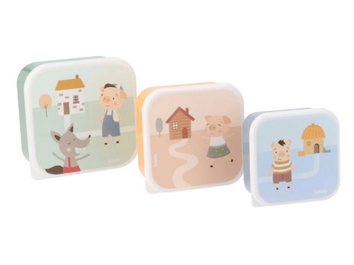 3 Cajas Almuerzo The Three Little Pigs