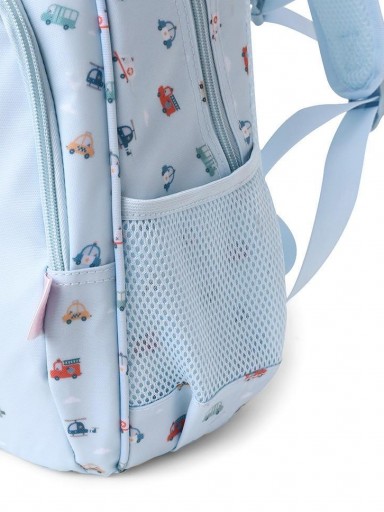 Mochila Mediana City Cars + Llavero Personalizable [5]