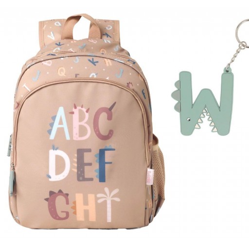Mochila Mediana Funny Letters + Llavero Personalizable