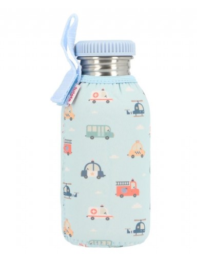 Botella acero con funda City Cars (350ml/500ml/750ml)