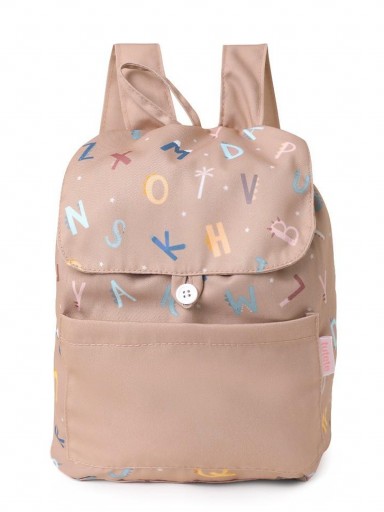 Mochila Pequeña Tela Funny Letters Personalizable