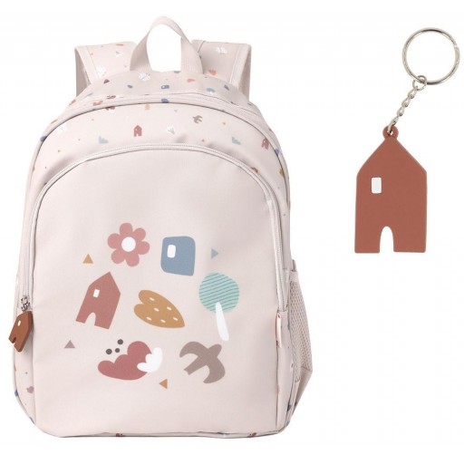 Mochila Mediana Geometric Nature + Llavero Personalizable