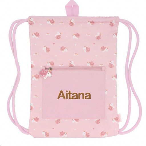 Mochila Saco Impermeable Magical Unicorn Personalizable [1]