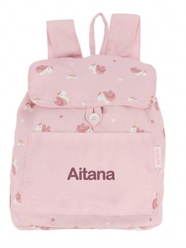 Mochila Pequeña Tela Magical Unicorn Personalizable [2]