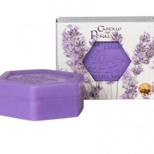 JABÓN HEXAGONAL DE MIEL Y LAVANDA (100 GR.) [0]