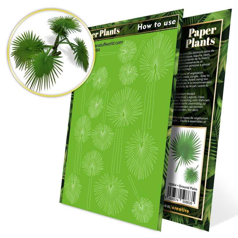 Plantas de Papel Coloreadas - Palmera de Suelo