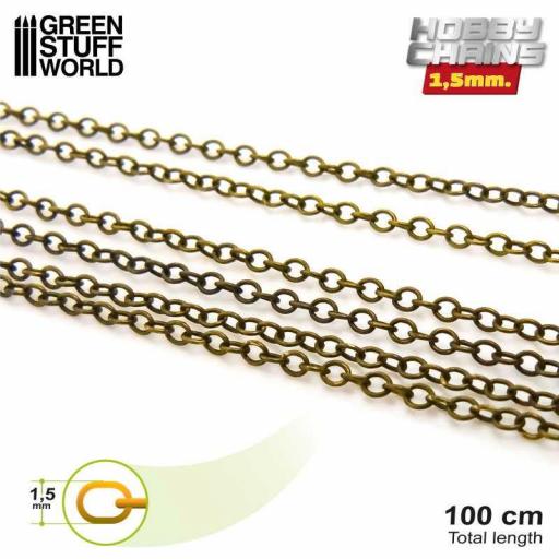 Cadenas Modelismo 1.5 mm x 1m.