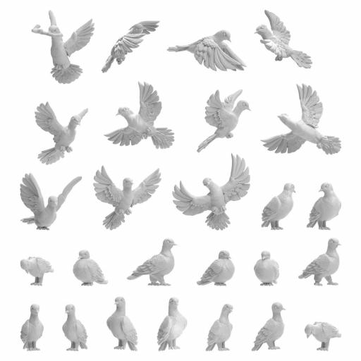 1/48 - 1/35 Palomas (Resina 3D) [3]