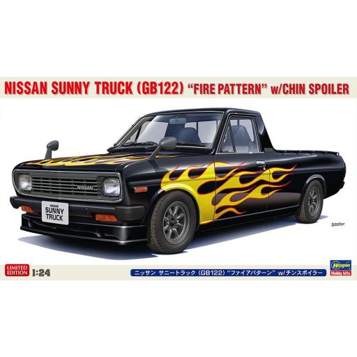 1/24 Camioneta Nissan Sunny (GB122) "Diseño de fuego" con alerón delantero