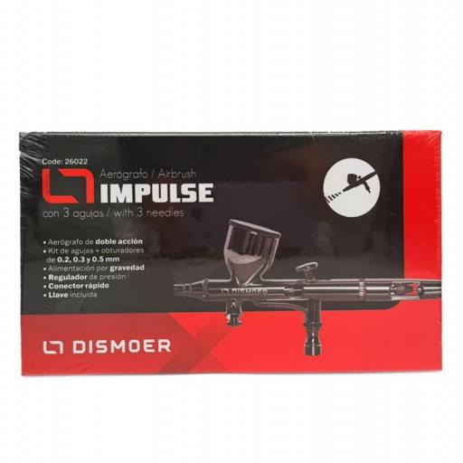 Impulse - Aerógrafo Doble acción c/3 agujas + obturadores